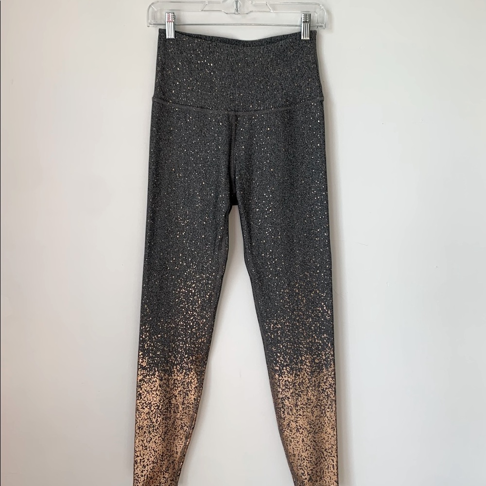 Beyond Yoga Alloy Ombré Leggings Gray Rose-Gold